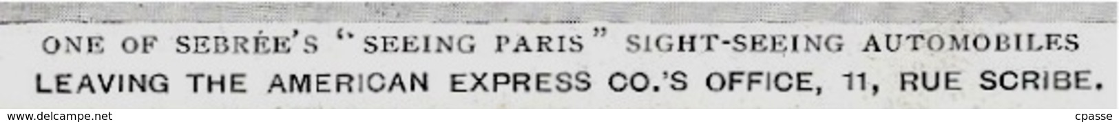 CPA 75 PARIS - One Of Sebrée's "Seeing Paris" Sight-seeing Automobiles * Automobile Bus Tourisme Touristes - Sonstige & Ohne Zuordnung