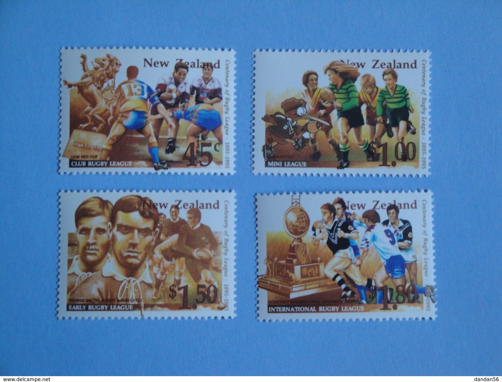 1995  Nouvelle Zélande - Yvert 1373/6  * * Sport Rugby Scott 1278/1  Michel 1430/3  SG 1889/92 - Neufs