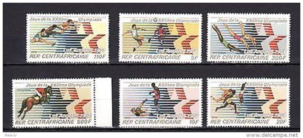 Central African Rep. 1982 Sport Olympics MNH Mi.852-57 - Autres & Non Classés