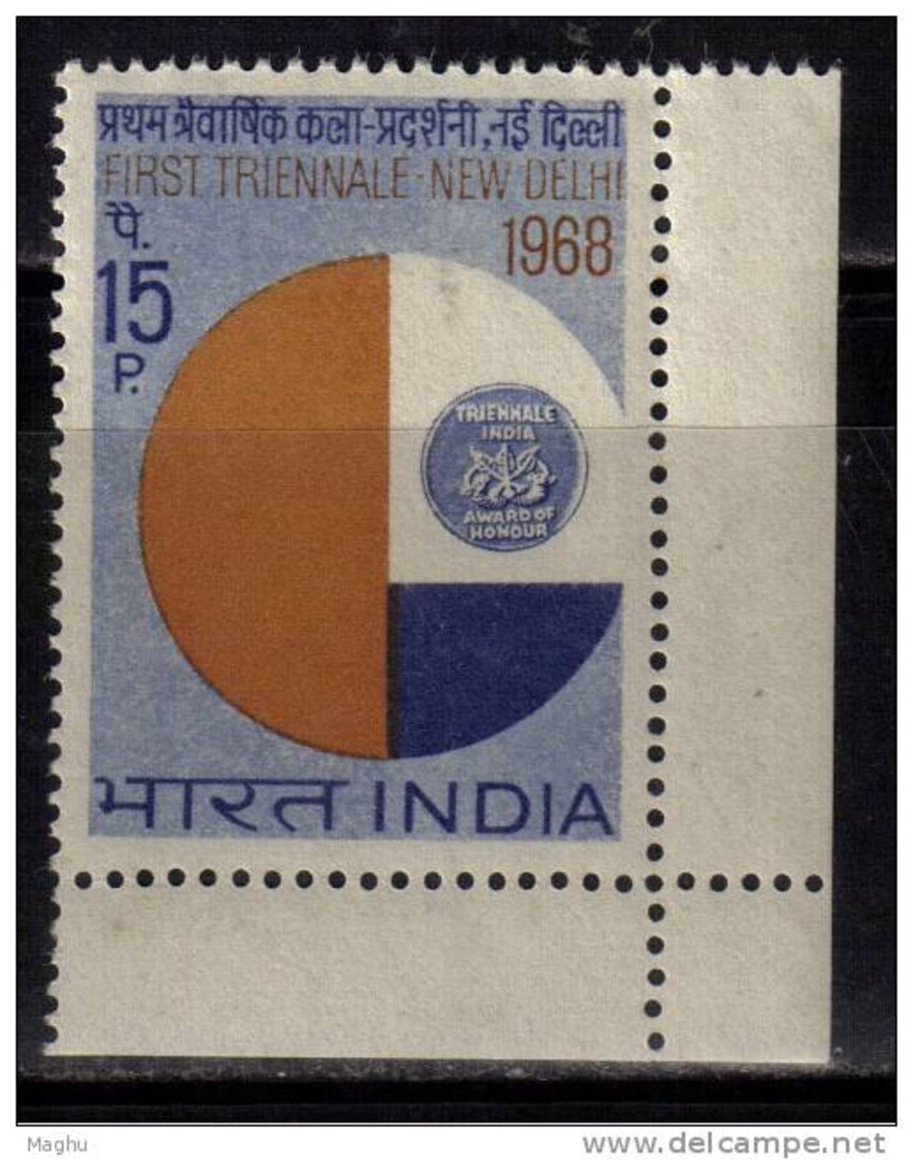 India MNH 1968.,  First Triennale, - Ungebraucht