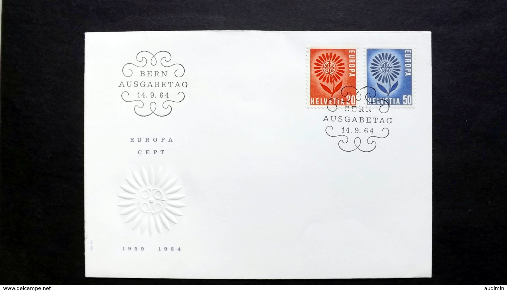 Schweiz 800/1 FDC, ESST Bern, EUROPA/CEPT 1964 - FDC