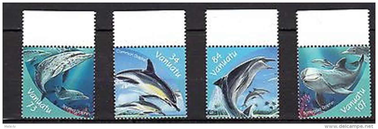 Vanuatu 2000 Marine Life Dolphins MNH Mi.1125-28 - Vita Acquatica