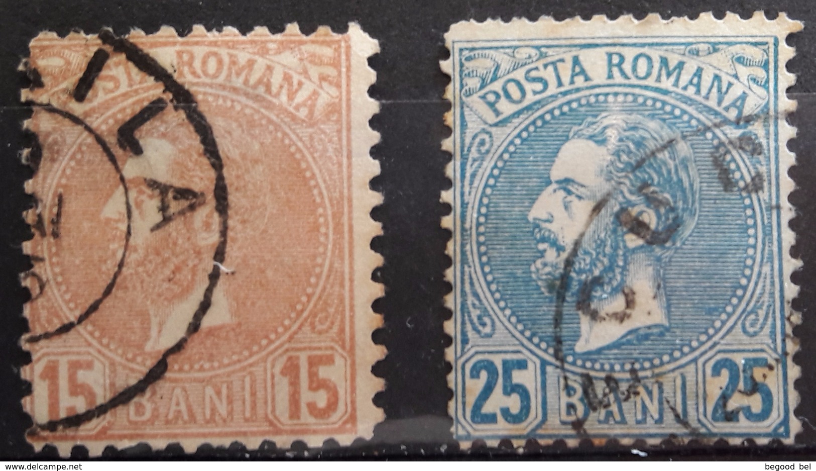 ROMANIA  - 1880 - USED/OBLIT. - Yv 55A-56B Mi 55-56 - Lot 15408 - 1858-1880 Moldavie & Principauté