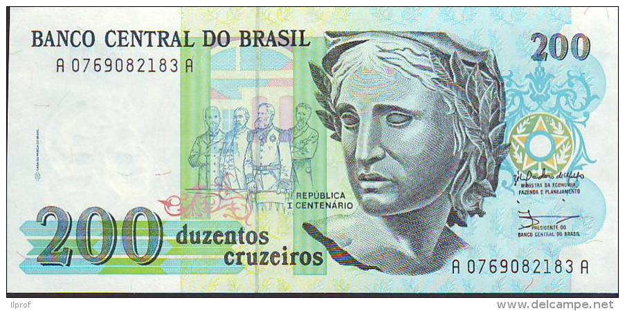 Banco Central Do Brasil 200 Cruzeiros, Banconota F. Di S. - Brazil