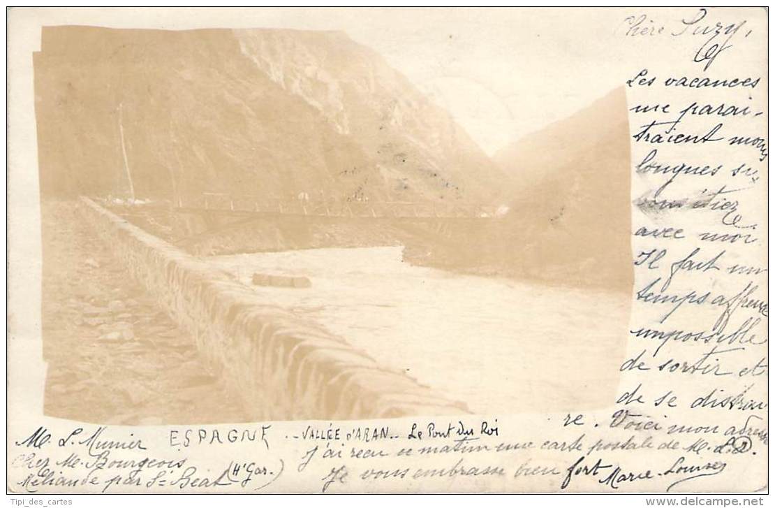 Espagne - Vallée D'Aran, Le Pont Du Roi (carte Photo 1901) - Autres & Non Classés