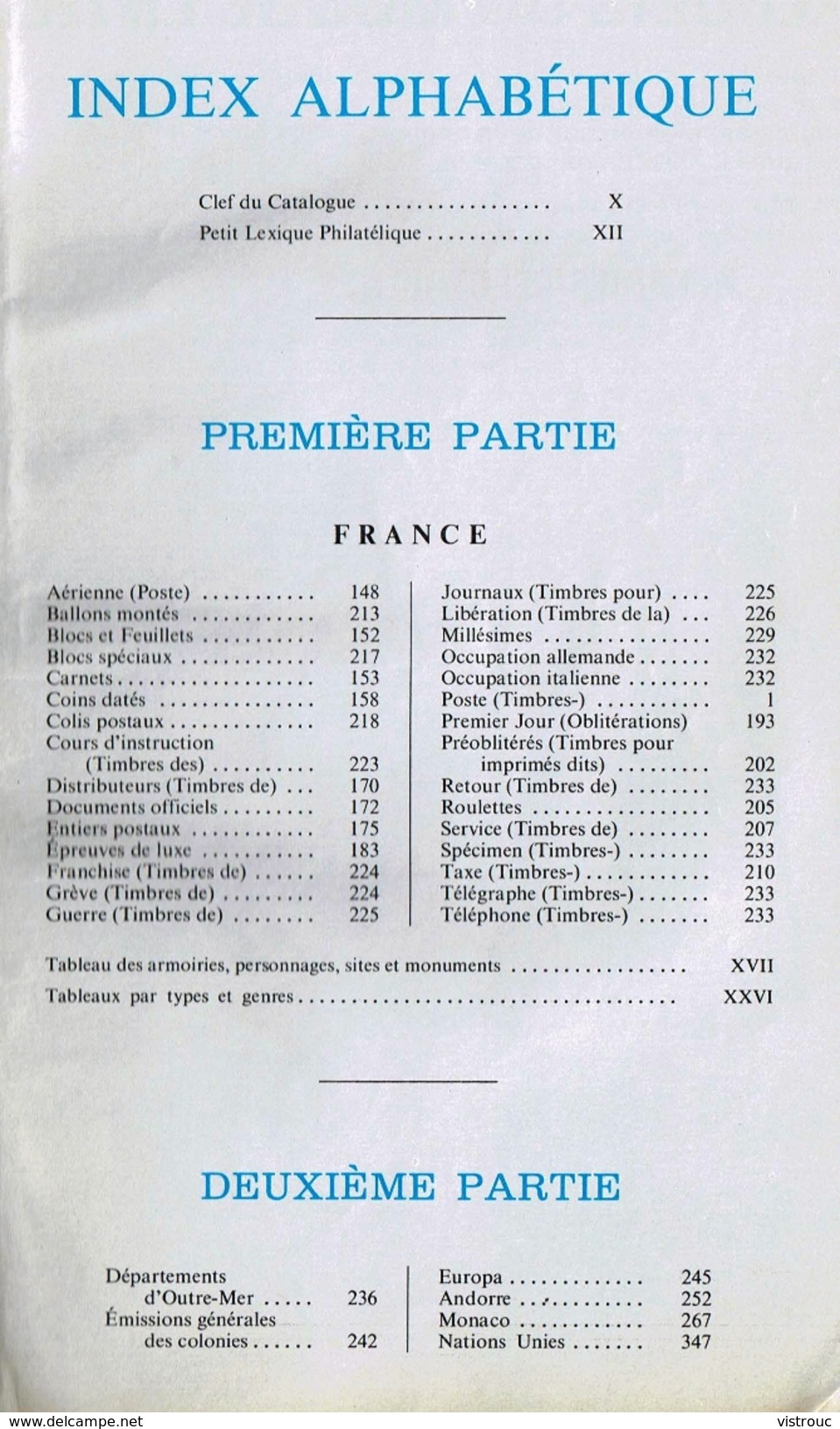 Catalogue Y. & T. - Edition 1984, Tome 1 - FRANCE, ANDORRE, EUROPA, MONACO, NATION-UNIES. - Frankrijk