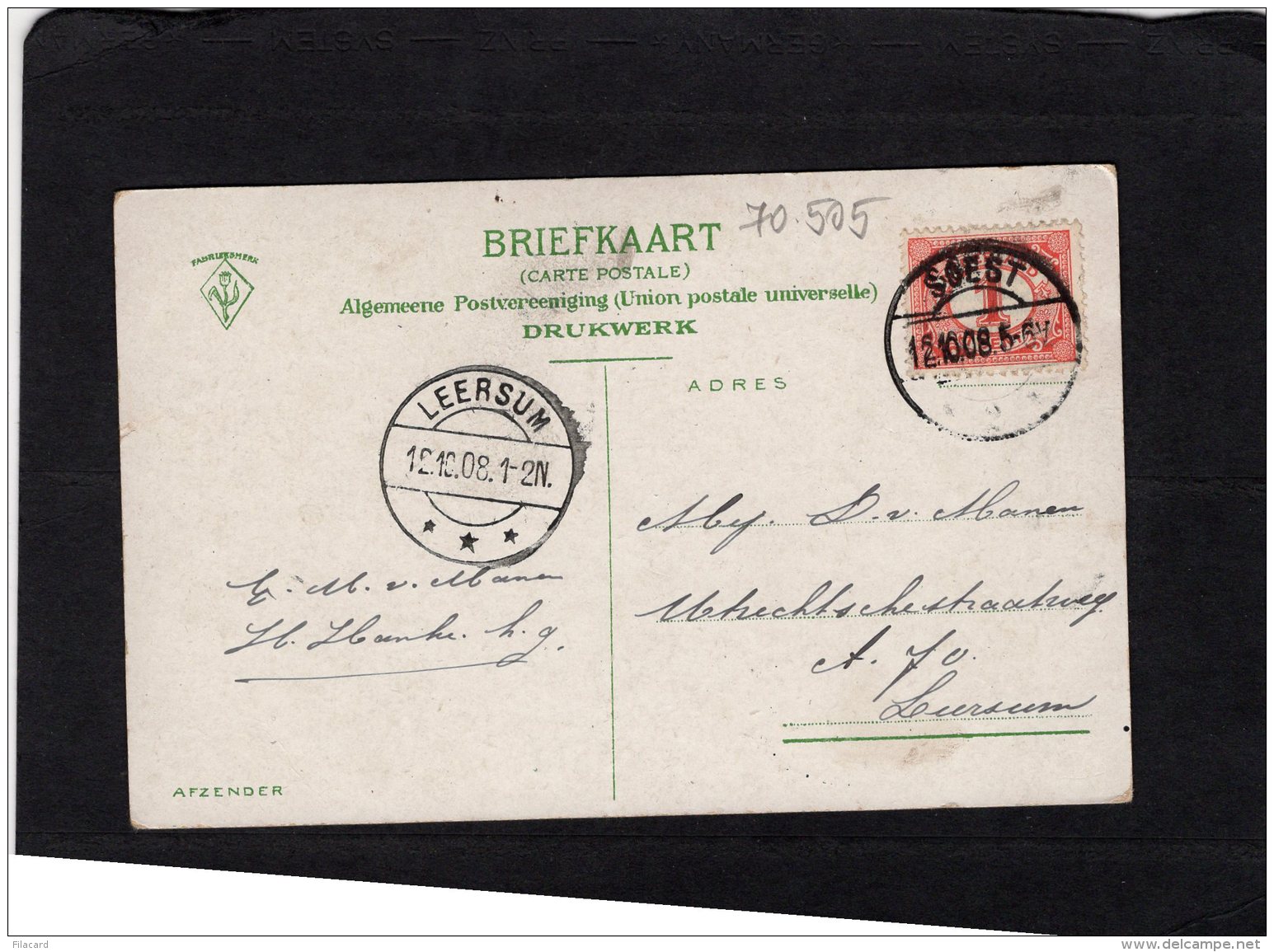 70505   Paesi  Bassi,  Gedenknaald Soestdjik - Baarn,  VG  1908 - Soestdijk