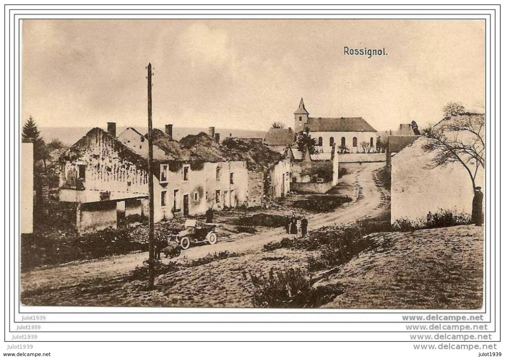 ROSSIGNOL ..-- GUERRE 14 - 18 .  Ruines . Carte Allemande .   Feldpost .  N° 186 . - Tintigny