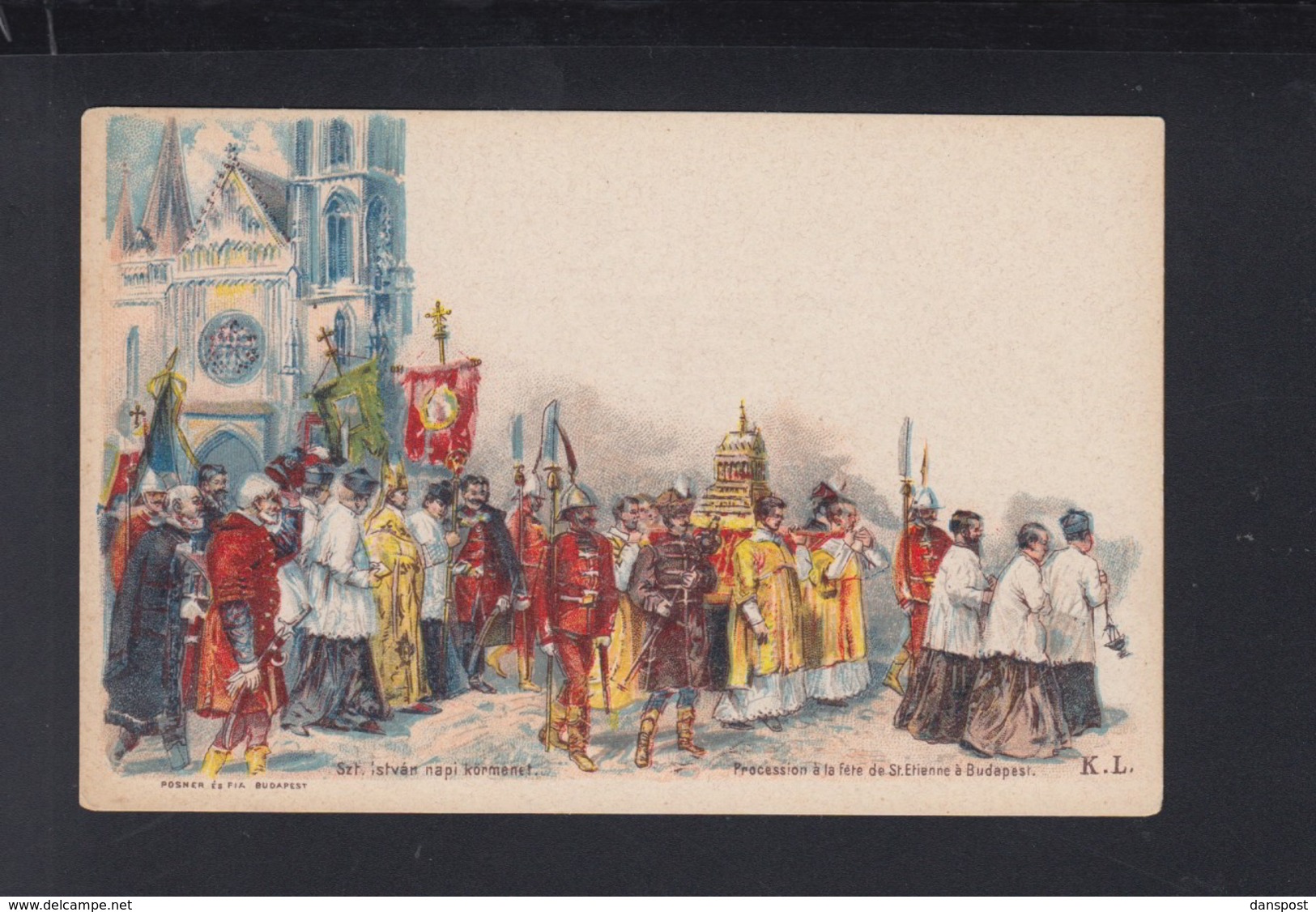 Hungary Stationery St. Stephen Procession Unused - Interi Postali