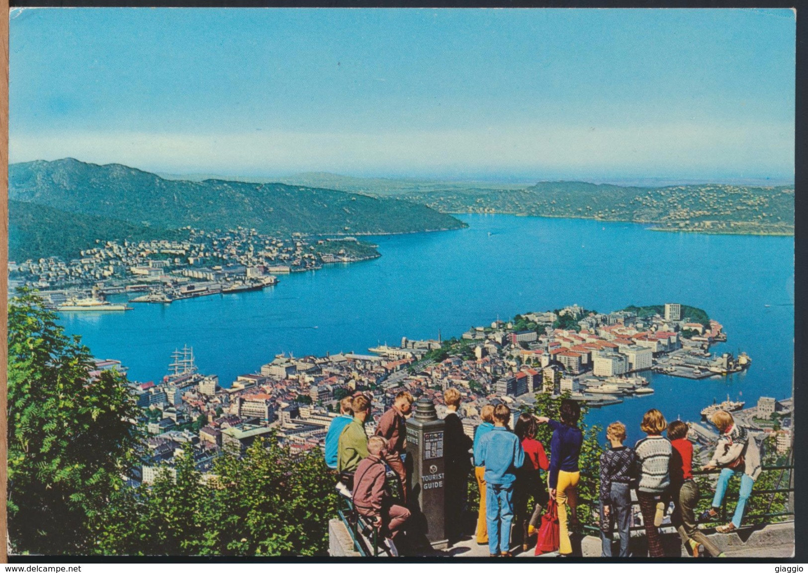 °°° 4621 - NORWAY - BERGEN - VIEW OF THE TOWN FROM FLOYEN - 1975 °°° - Norvegia