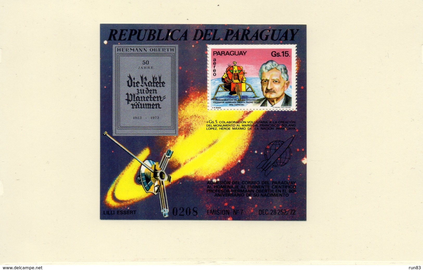 PARAGUAY / PIONEER 10 Et 11 Espace 1 Bloc Dentelé Neuf MNH Cote 31.00 Vente 4.00 Euros - South America