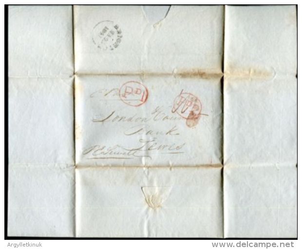 GREAT BRITAIN SUSSEX BRIGHTON LEWES 1840 PAID MARKS - ...-1840 Prephilately