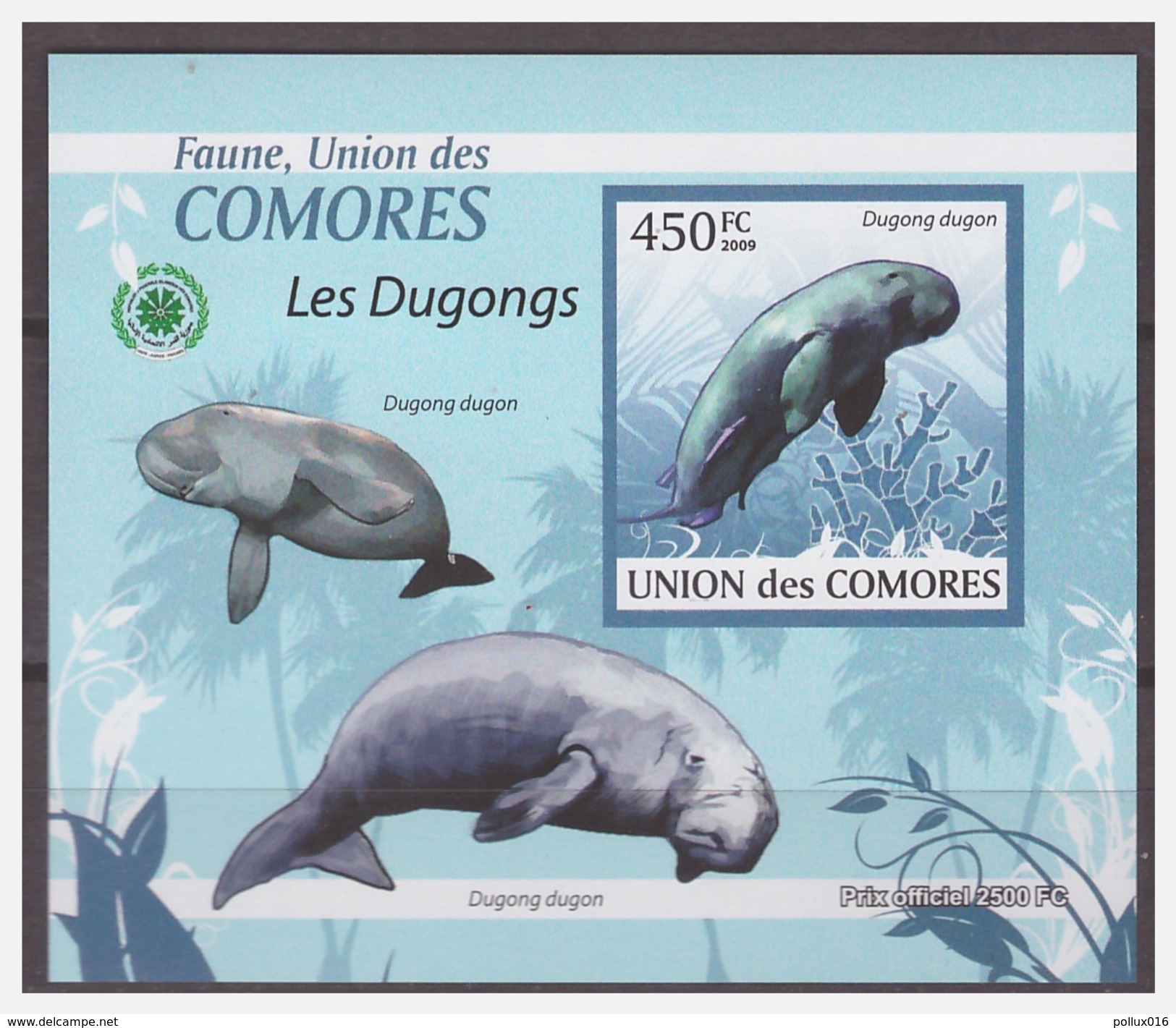 0037 Comores 2009 Zeekoeien Lamentijn Seacow S/S MNH Imperf - Sonstige & Ohne Zuordnung