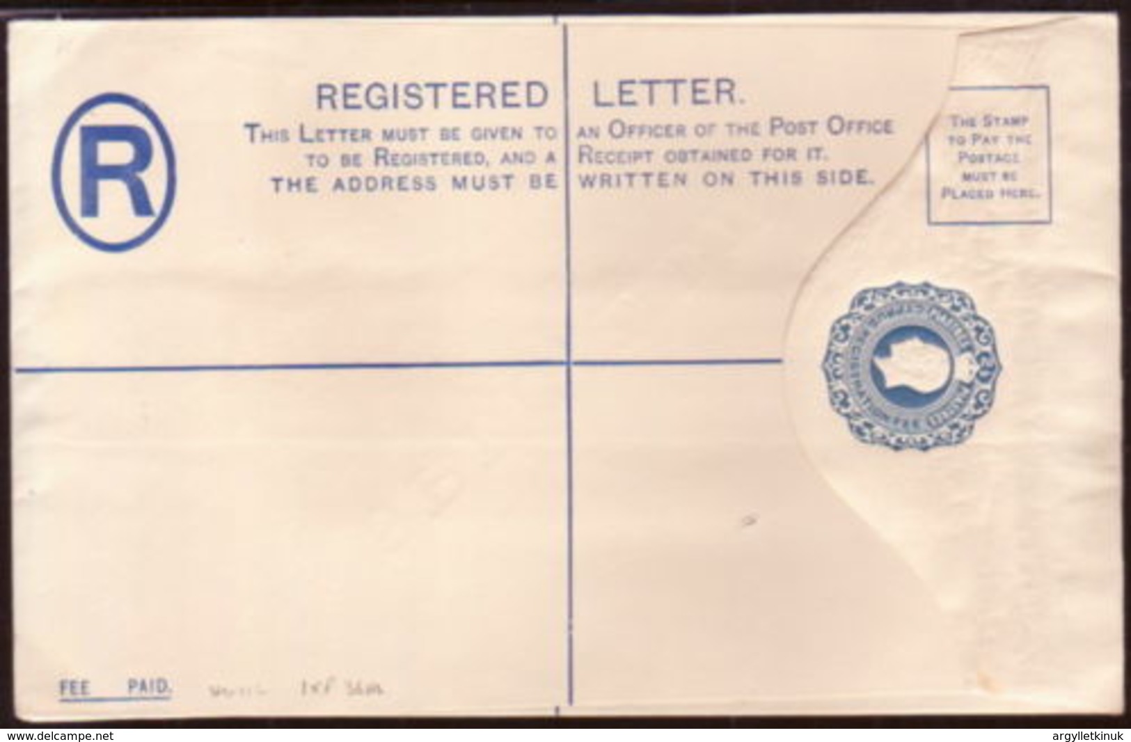 CYPRUS GEORGE V "SPECIMEN" REGISTERED ENVELOPE H&G 11b - Cyprus (...-1960)