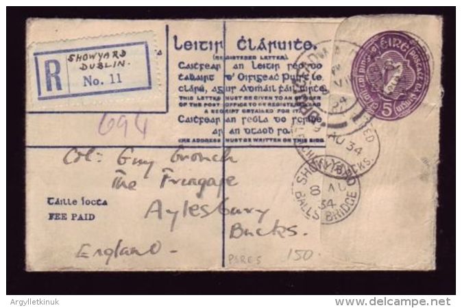 IRELAND 1934 "SHOWYARD DUBLIN COVER" - Cartas