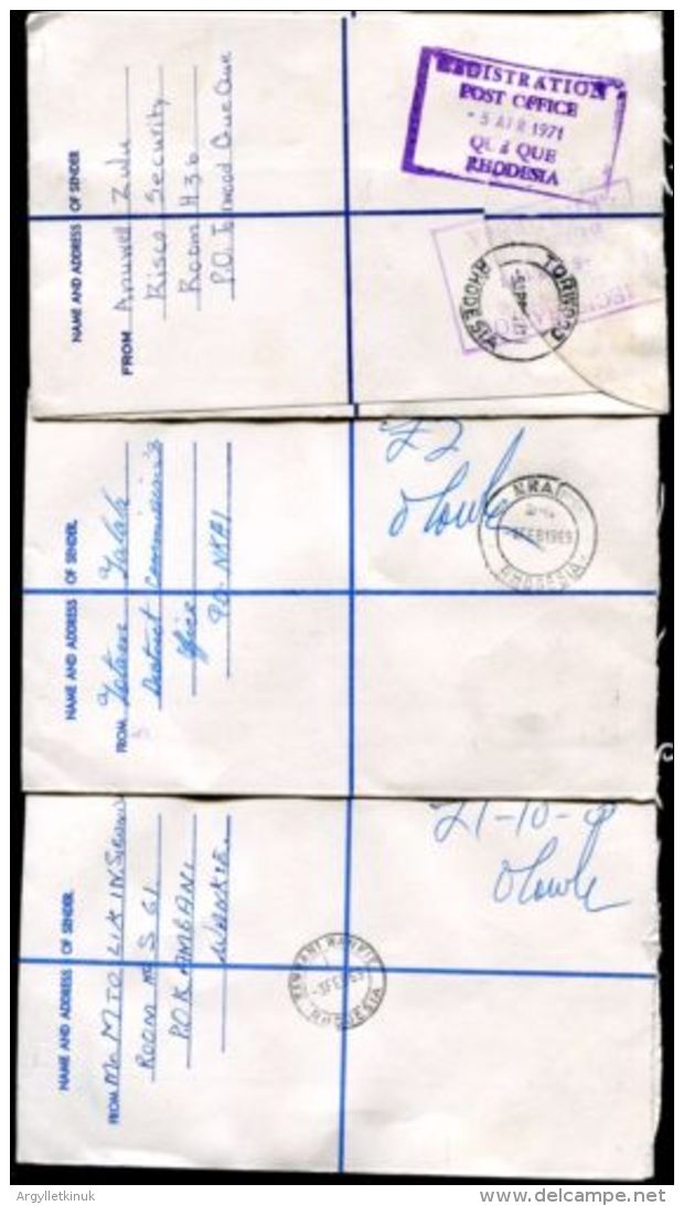 RHODESIA REGISTERED STATIONERY SMALL OFFICES ORCHID DUAL CURRENCY - Other & Unclassified