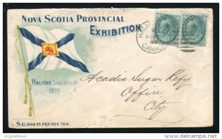 NOVA SCOTIA LION SUGAR 1899 ILLUSTRATED EXHIBITION ENVELOPE - Commemorativi