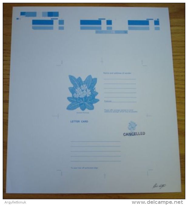 GB SCOTLAND QUEEN ELIZABETH STATIONERY PROOF LETTERCARD FLOWERS PRIMROSE 1981 - Other & Unclassified