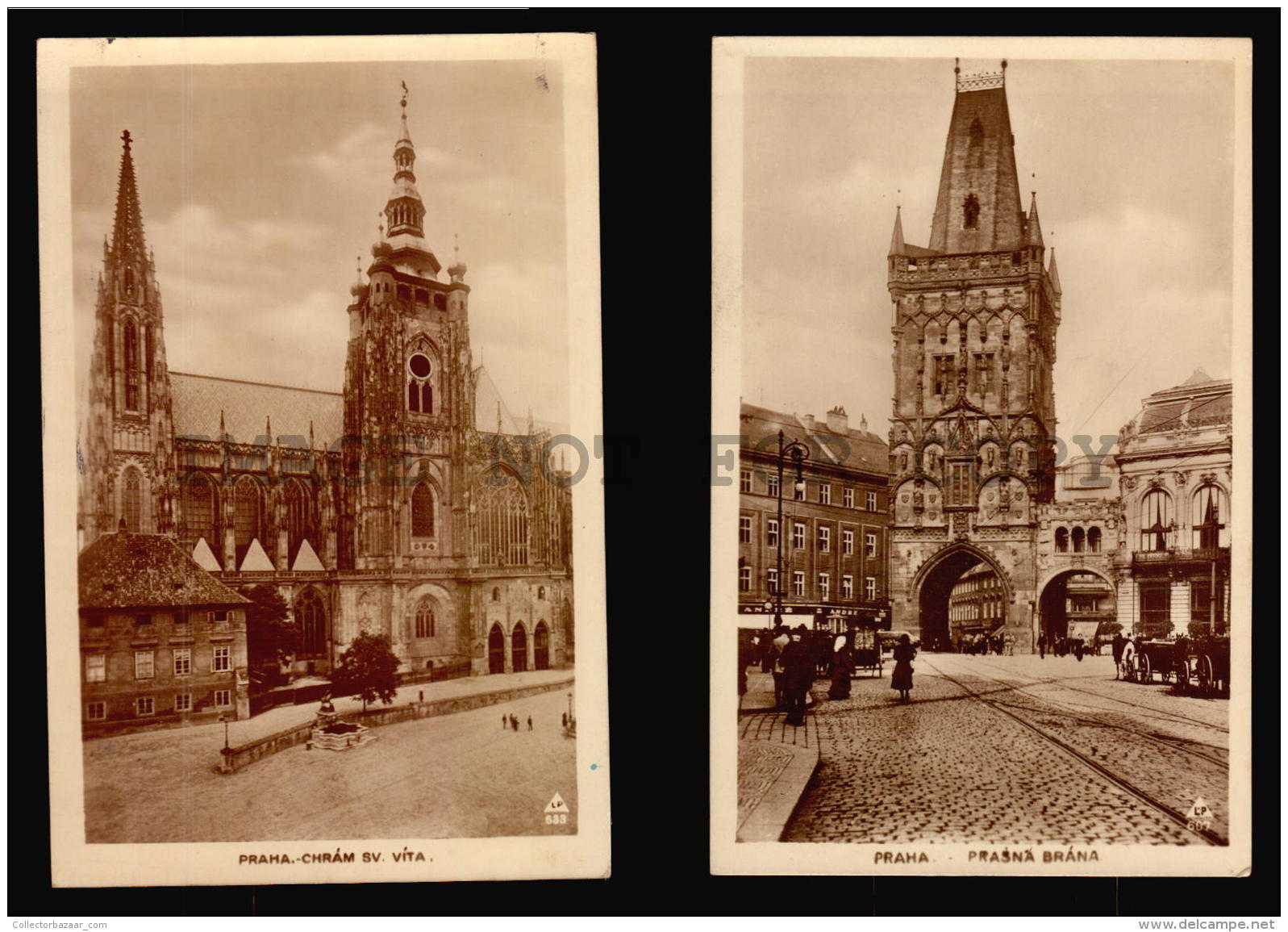 Praga Praha 11 very old postcards  cartolina Vintage original ca1900 POSTCARD CPA AK (W4_3410)