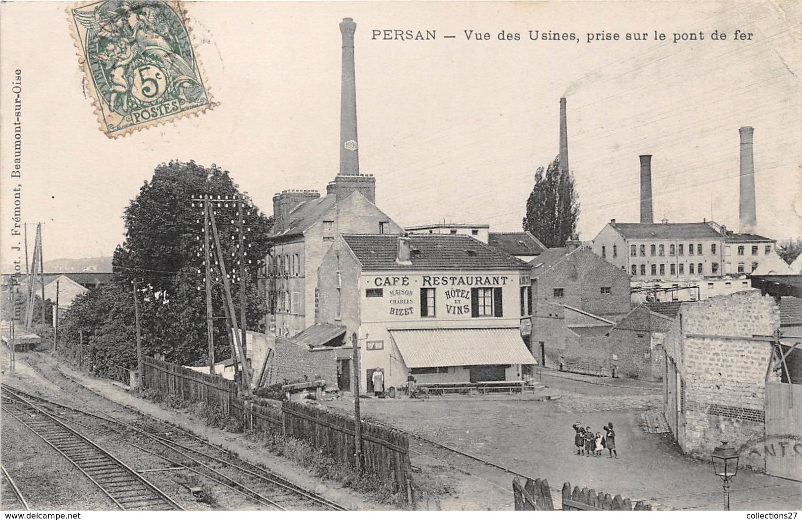 95-PERSAN- VUE DES USINES, PRISE DU PONT DE FER - Persan