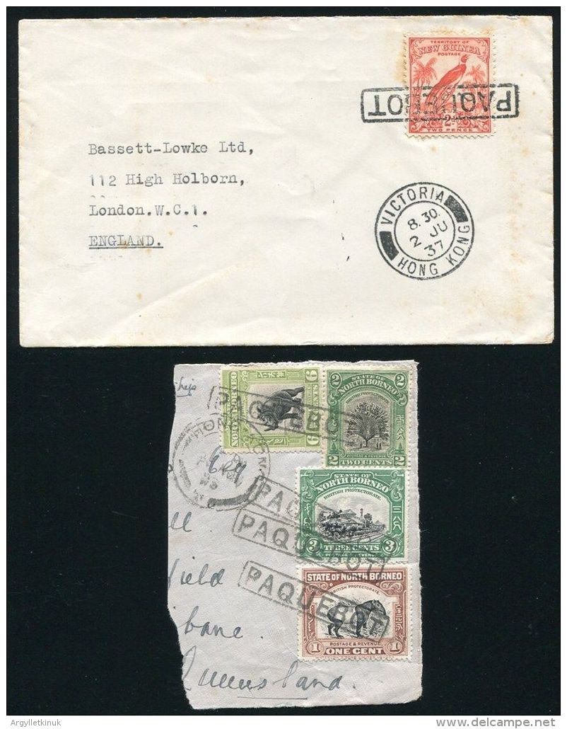 HONG KONG PAQUEBOT MARITIME NEW GUINEA NORTH BORNEA 1933/1937 - Sonstige & Ohne Zuordnung