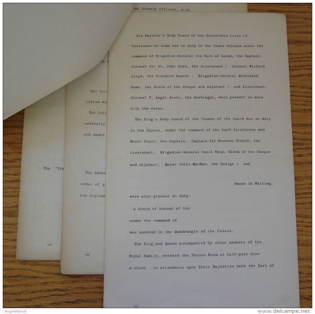 KING GEORGE V QUEEN MARY BUCKINGHAM PALACE CIRCULARS INTERNAL USE FOR STAFF - Historical Documents