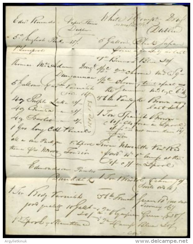 IRELAND, DUBLIN 1840 ENTIRE LETTER TO DERBY - Prephilately