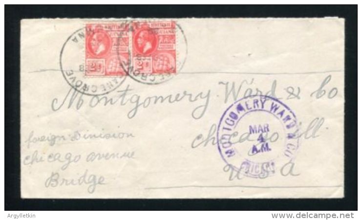 BRITISH GUIANA KING GEORGE 5TH SUGAR CANE GROVE POSTMARK - British Guiana (...-1966)