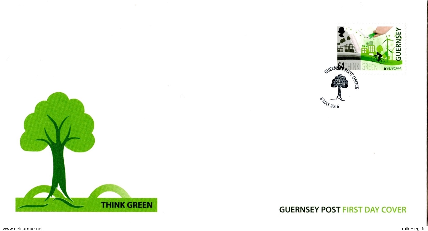 Europa 2016 "Think Green" - Guernsey Guernesey FDC - 2016