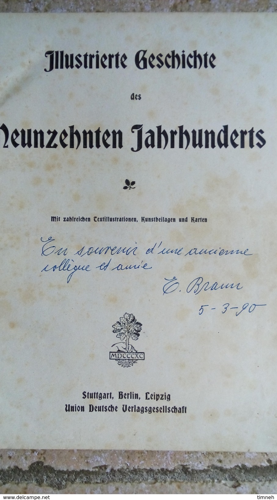 Illustrierte Geschichte Des Neuzehnten Jahrhunderts 1890 ALT DEUTSCH - Union Deutsche Verlagsgesellschaft - Livres Anciens