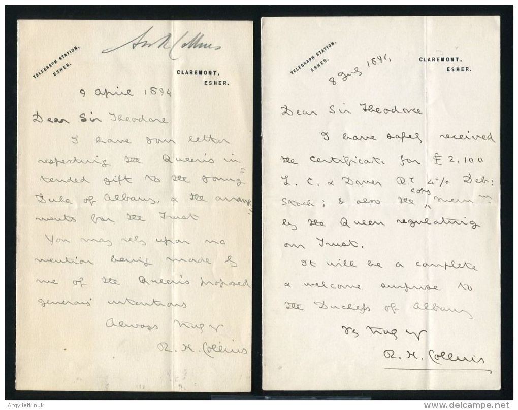 HOUSE OF COMMONS COPY TRUST MEMORANDUM QUEEN VICTORIA TO DUKE OF ALBANY - Historical Documents