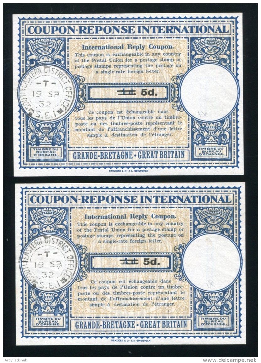 GB KING GEORGE 5TH INTERNATIONAL REPLY COUPON 1932 - Non Classés