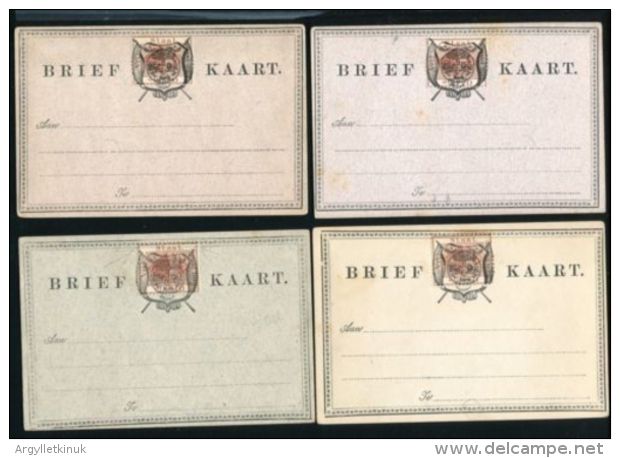 ORANGE FREE STATE STATIONERY POSTAL CARDS 1889 RARE GROUP - Oranje Vrijstaat (1868-1909)