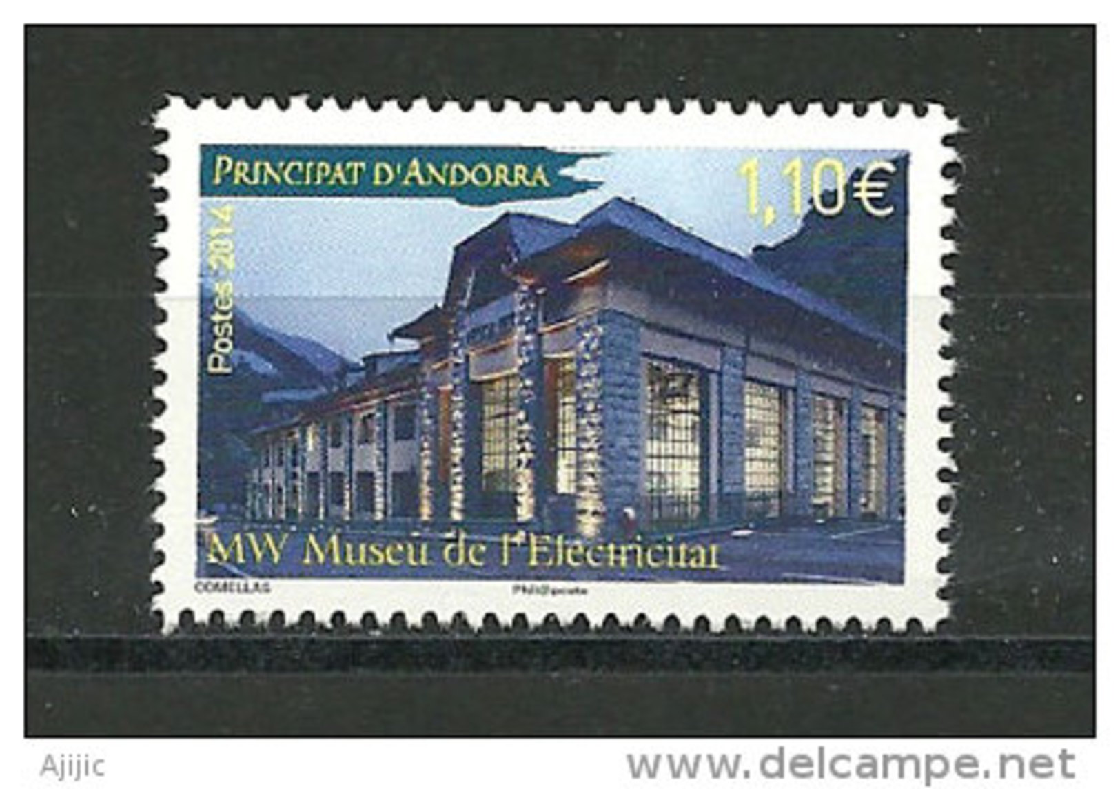 ANDORRE. Musée De L´Electricité à Andorre.  Un T-p Neuf **  2014 - Unused Stamps