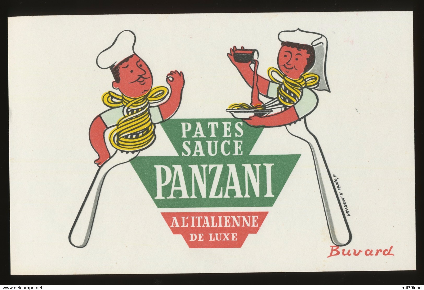 Buvard - PATES - SAUCE - PANZANI - P