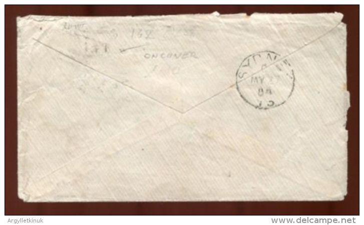 GB QV 1884 6d ON 6d TO AUSTRALIA - Postmark Collection