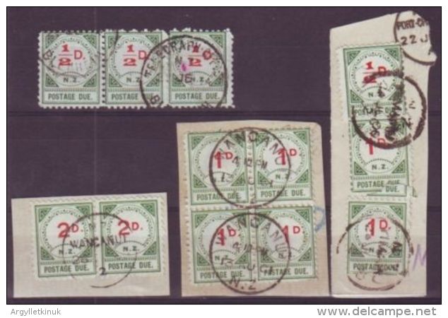 NEW ZEALAND - 1899 POSTAGE DUES - GREAT LOT - Usados