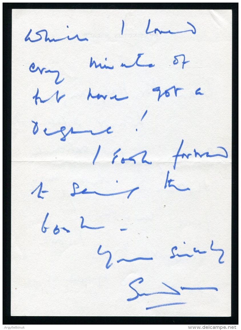 HANDWRITTEN LETTER EARL SNOWDON KENSINGTON PALACE 1975 PRINCESS MARGARET - Historical Documents