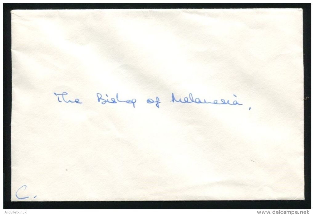 HAND WRITTEN ENVELOPE PRINCE CHARLES OF WALES BISHOP OF MELANESIA - Other & Unclassified