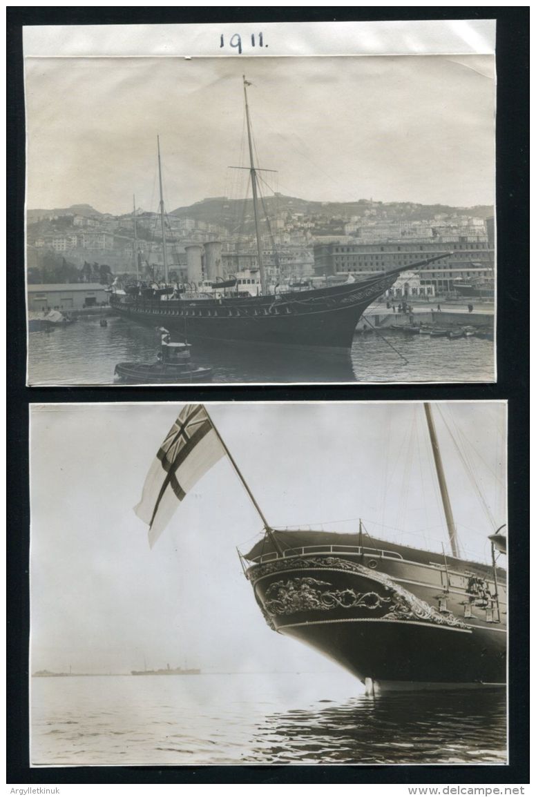 ANTIQUE PHOTOS TAKEN ON BOARD THE ROYAL YACHT VICTORIA & ALBERT III WG STAINER 2 - Boats