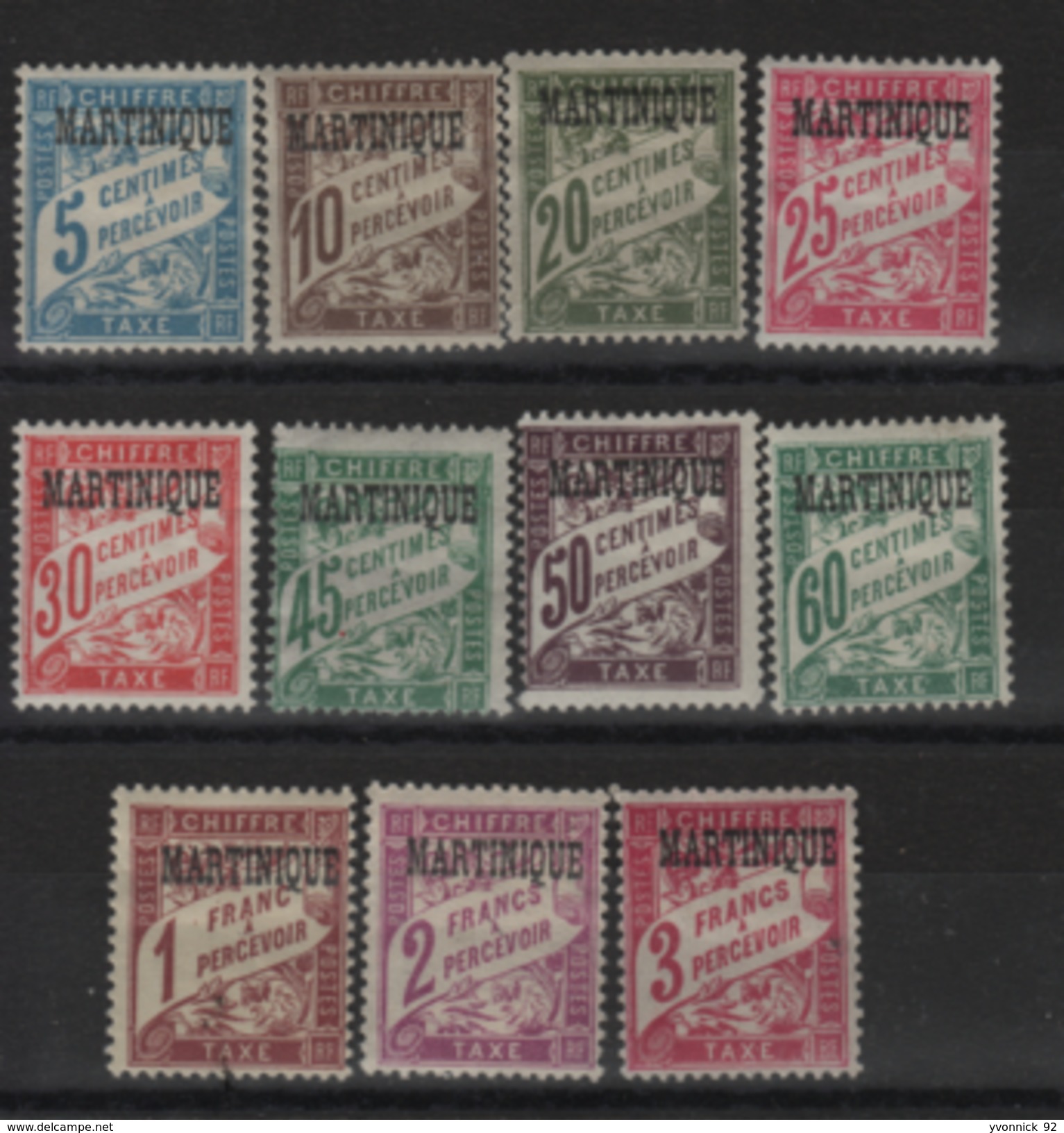 Martinique - Timbre Taxe  Série 1/11 (1927 ) - Timbres-taxe