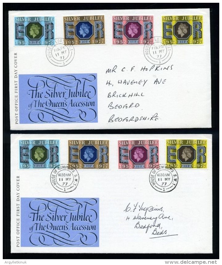 HM QUEEN ELIZABETH SILVER JUBILEE WESTMINSTER AND TWO FDCs - Unused Stamps