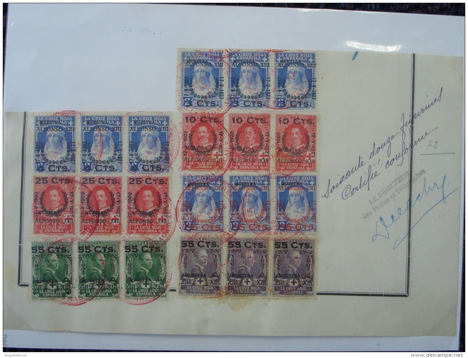 SPAIN 25thANNI OF CORONATION KING ALFONSO XIII OVERPRINTS WATERLOW SPECIMEN 1927 - Used Stamps