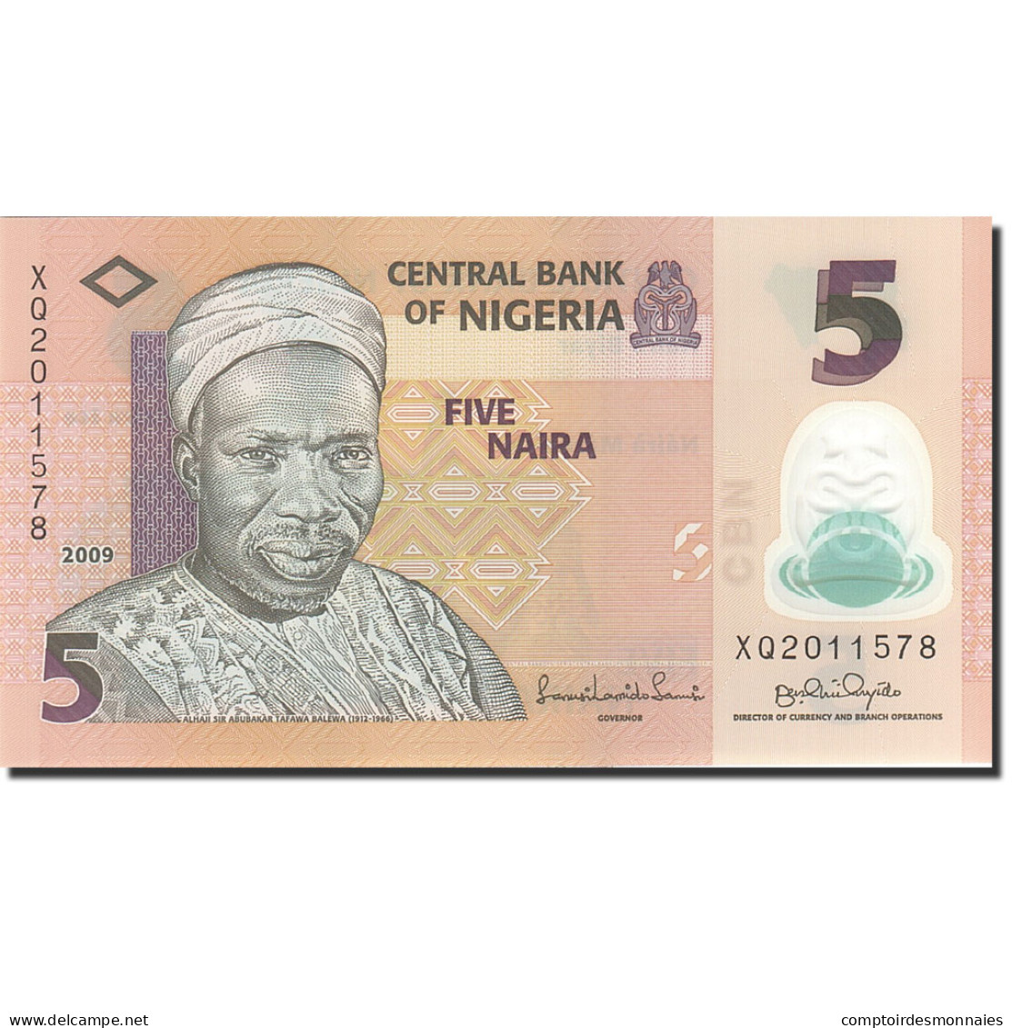 Billet, Nigéria, 5 Naira, 2005-2006, 2009, KM:32b, SPL - Nigeria