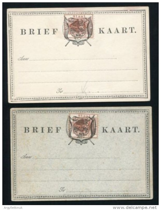 ORANGE FREE STATE 1889 POSTAL STATIONERY - Orange Free State (1868-1909)