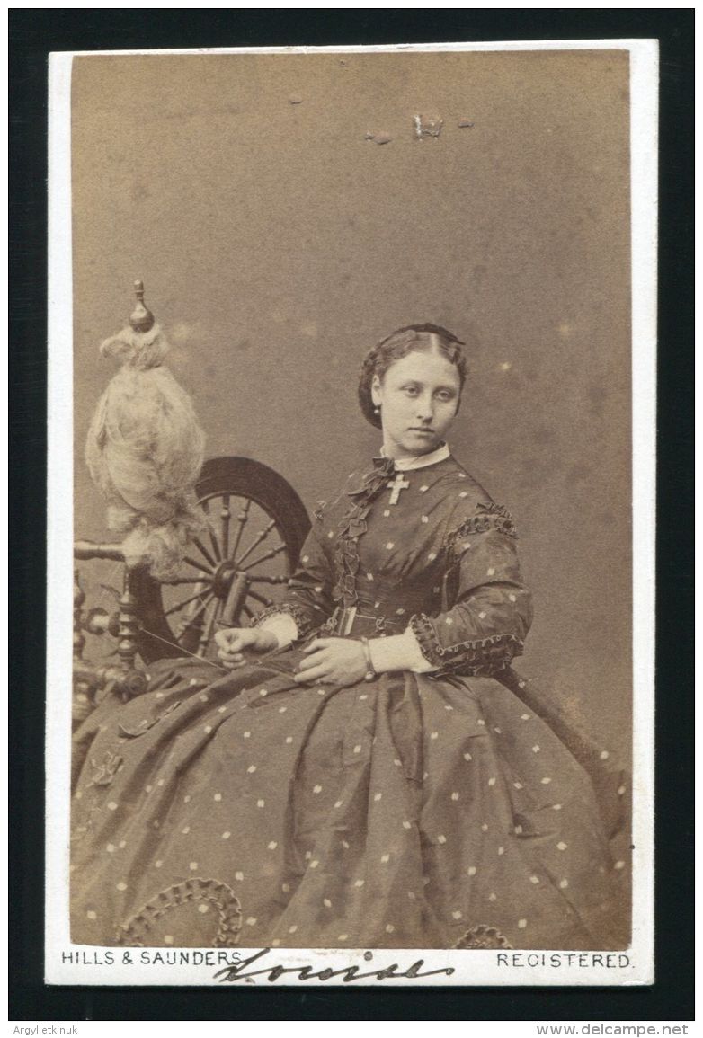 SIGNED CDV PHOTO PRINCESS LOUISE DUCHESS OF ARGYLL HILLS & SAUNDERS LORNE - Famous People