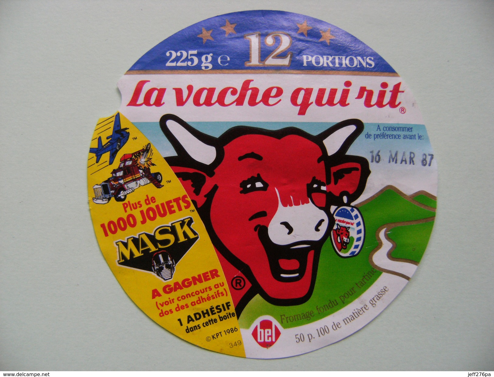 Etiquette Fromage Fondu - Vache Qui Rit - 12 Portions Bel Pub 1000 Jouets MASK  A Voir ! - Fromage