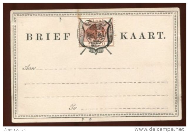 ORANGE FREE STATE 1889 POSTAL STATIONERY POSTAL CARD - Oranje Vrijstaat (1868-1909)