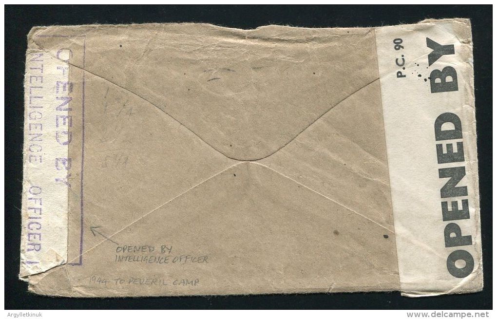 GB WORLD WAR TWO SCOTLAND MERSEYSIDE CENSOR CO-OP CHRISTMAS INTELLIGENCE OFFICER - Postmark Collection