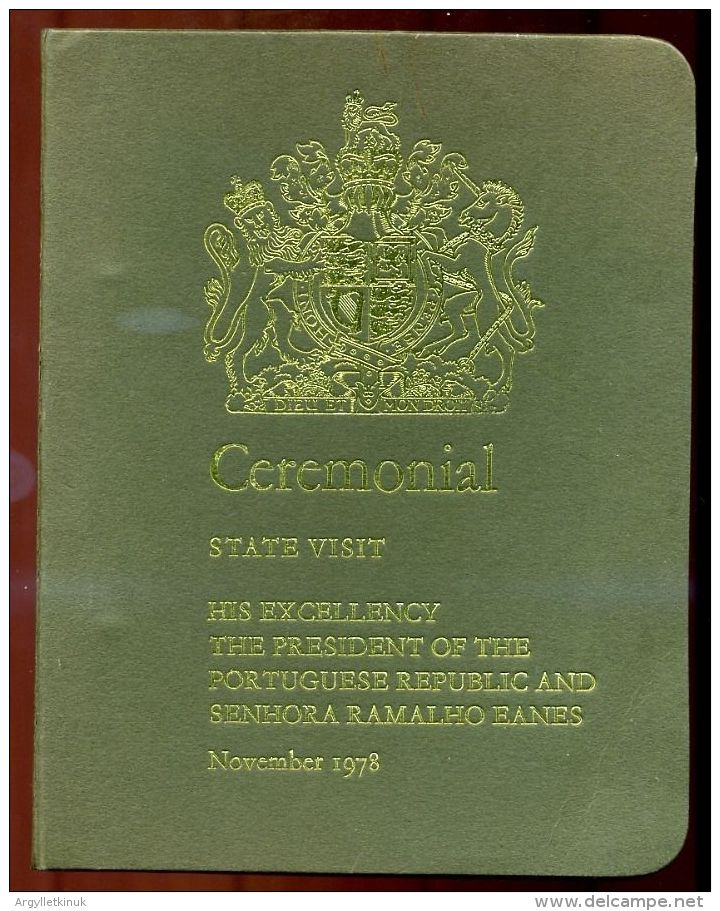CEREMONIAL STATE VISIT TO BRITAIN BY THE PRES. PORTUGAL - Historical Documents